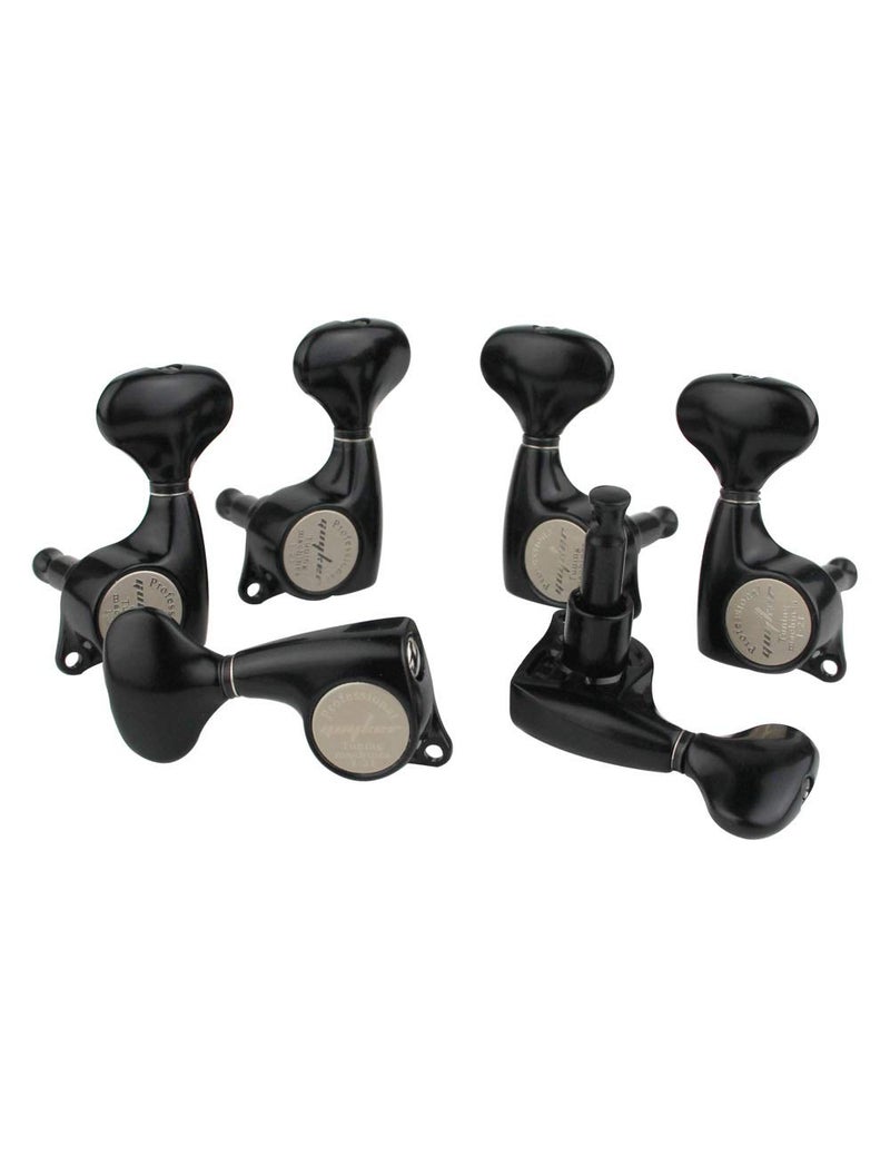 Guyker Guitar Machine Heads (3L + 3R) â€“ 1:21 Sealed Tuning Key Pegs Tuners Set Replacement for ST TL SG Style Electric or Acoustic Guitars â€“ Black - Image 3